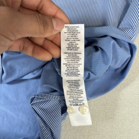 Rhone Commuter Dress Shirt Mens XL Blue Button Up Long Sleeve Style 100202 Golf - Picture 6 of 8